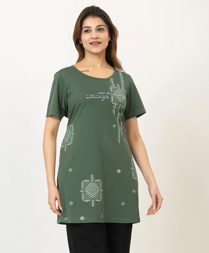 Printed Long Top