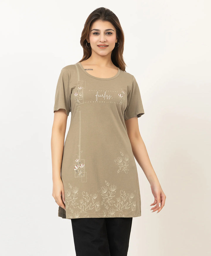 Printed Long Top