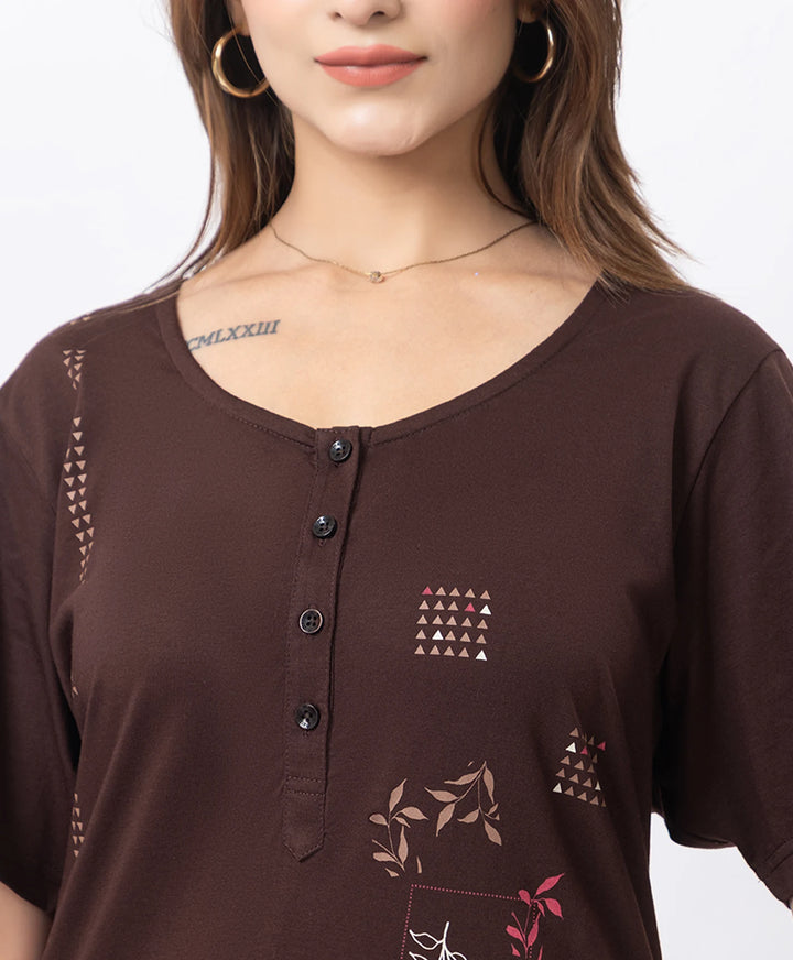 Plus Size Printed Kurta with Matching Pants
