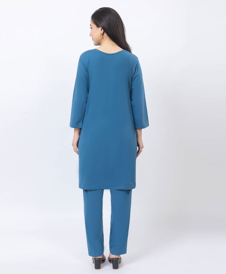 Contemporary Printed Kurta Set with Straight Pants