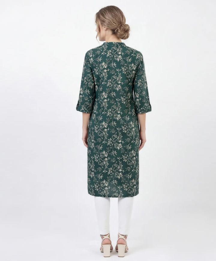 Artistic Print Straight Kurta