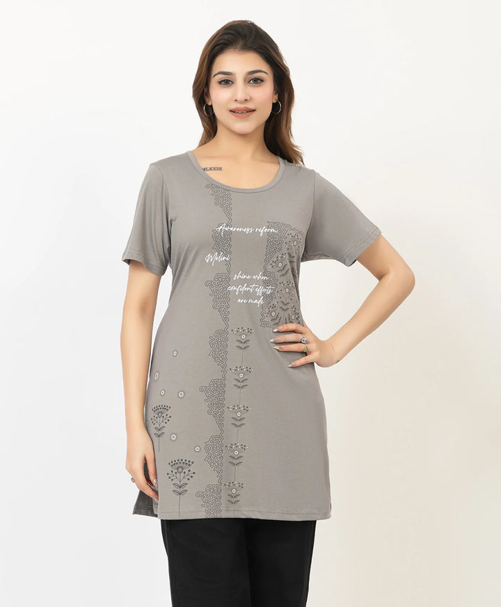 Printed Long Top