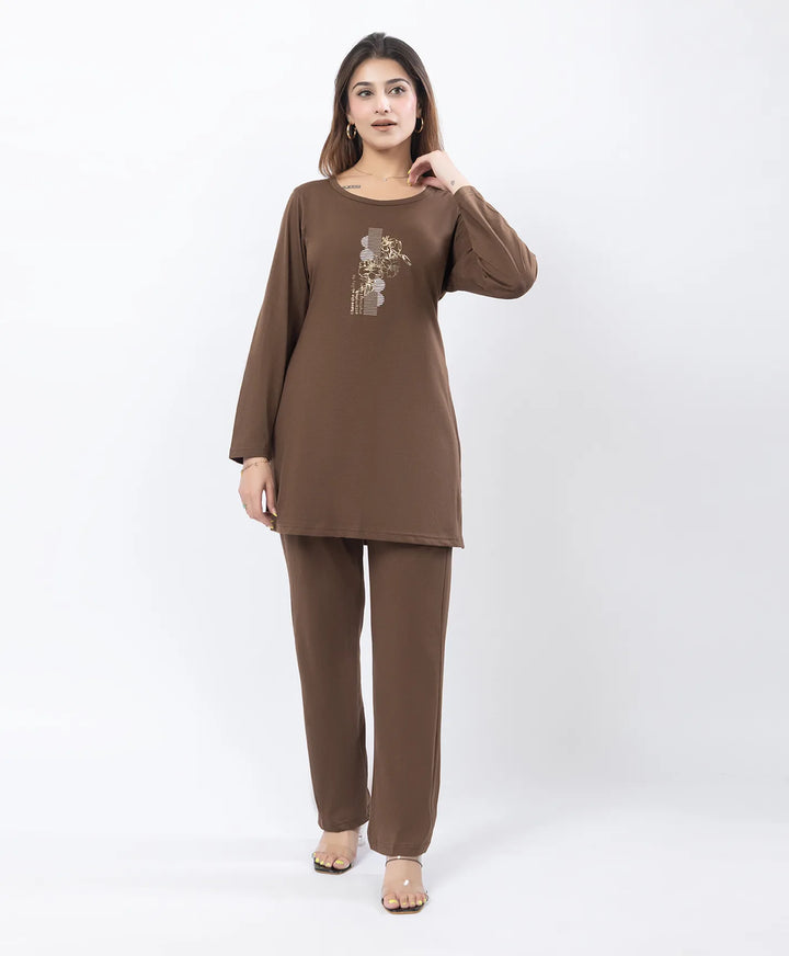Classic Comfort Fit Printed Full-Sleeve Night Suit