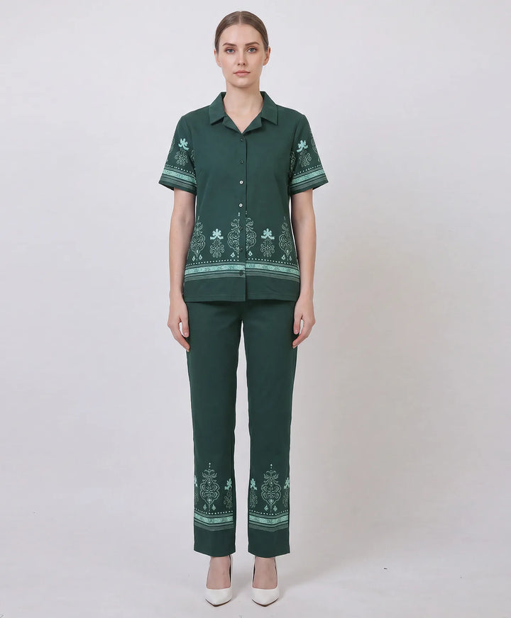 Premium Printed Front-Open Co-Ord Set