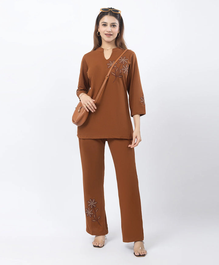 Pure Comfort Embroidered Co-Ord Set
