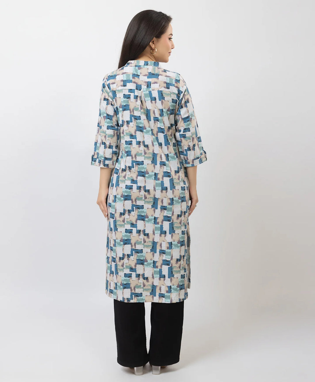 Elegant Printed Straight Fit Long Kurti