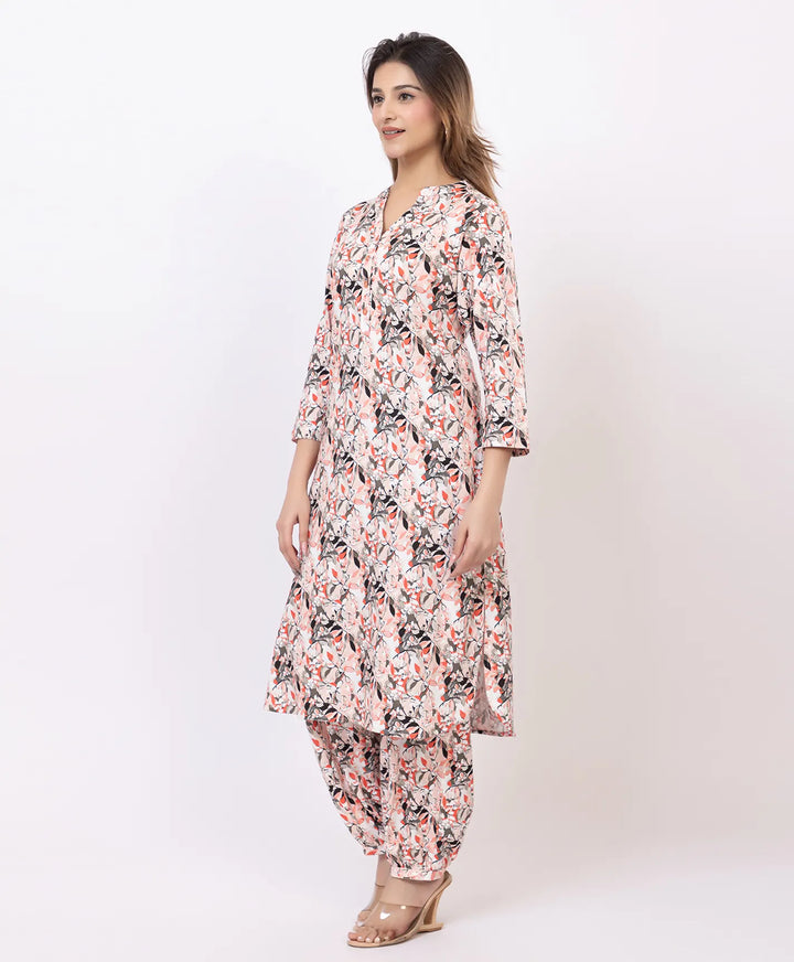Elegant Floral Afgani Suit