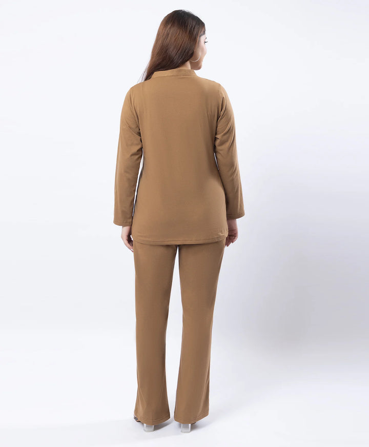 Embroidered Full Sleeve Mandarin Collar Co-Ord Set