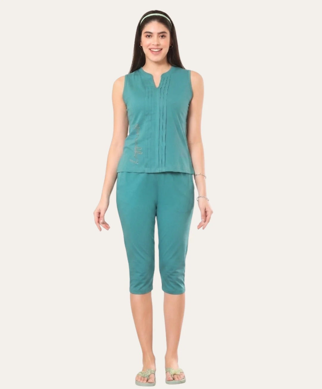 Premium Sleeveless Capri Set