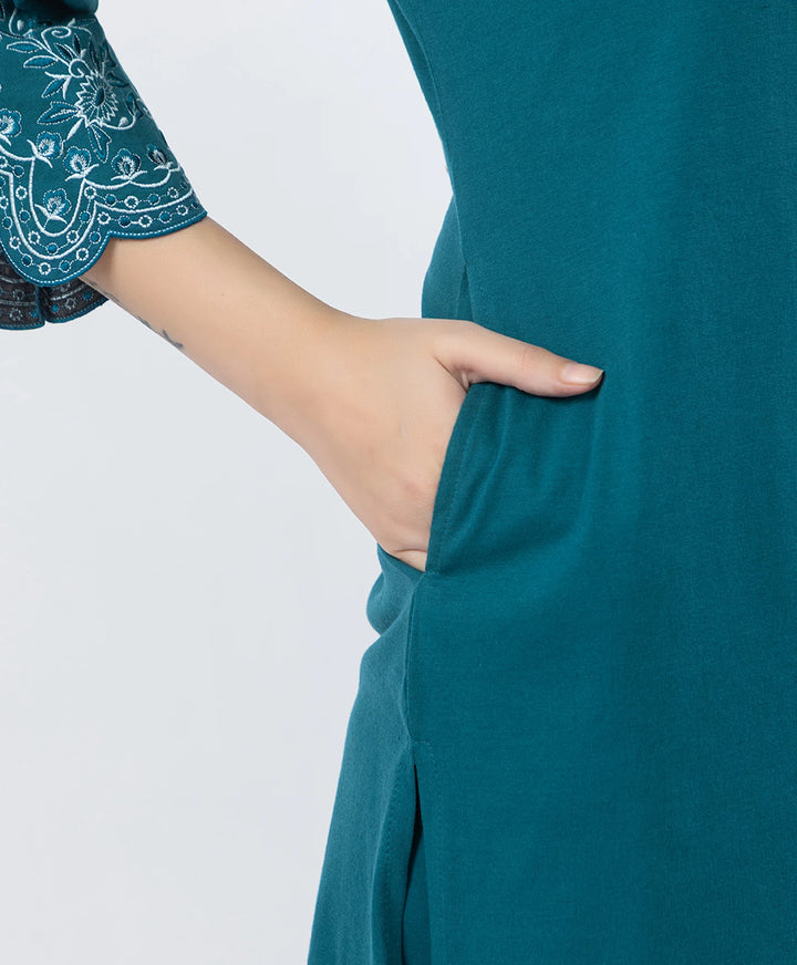 Classic Ethnic Kurta Set with Designer Sleeve Detail