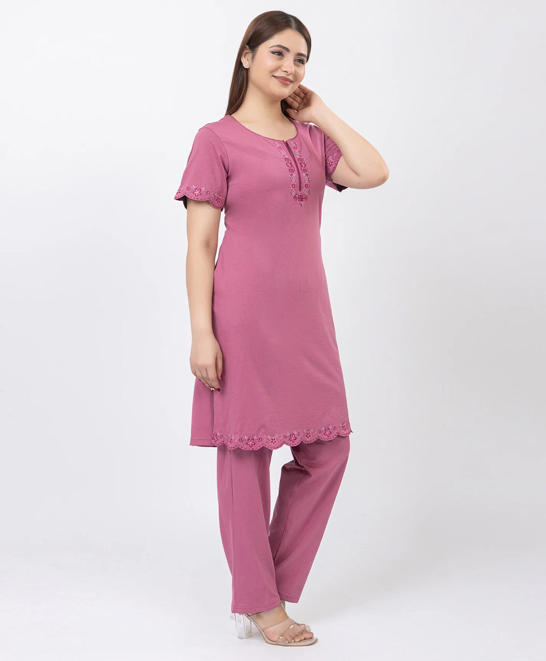 Effortless Embroidered Grace Kurta Lower Set