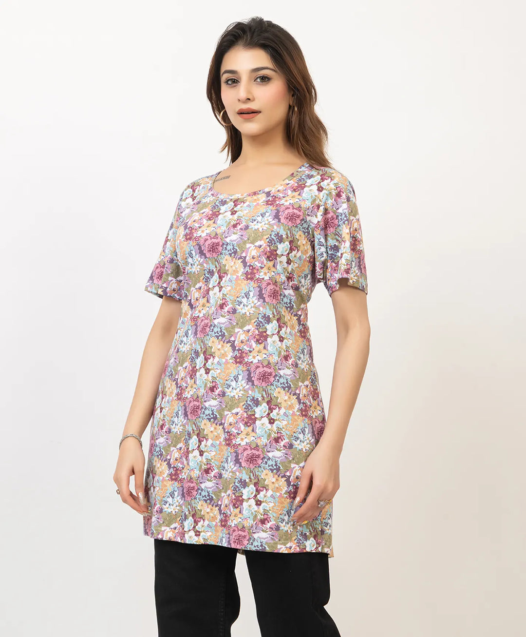 Charming Floral Everyday Long Top
