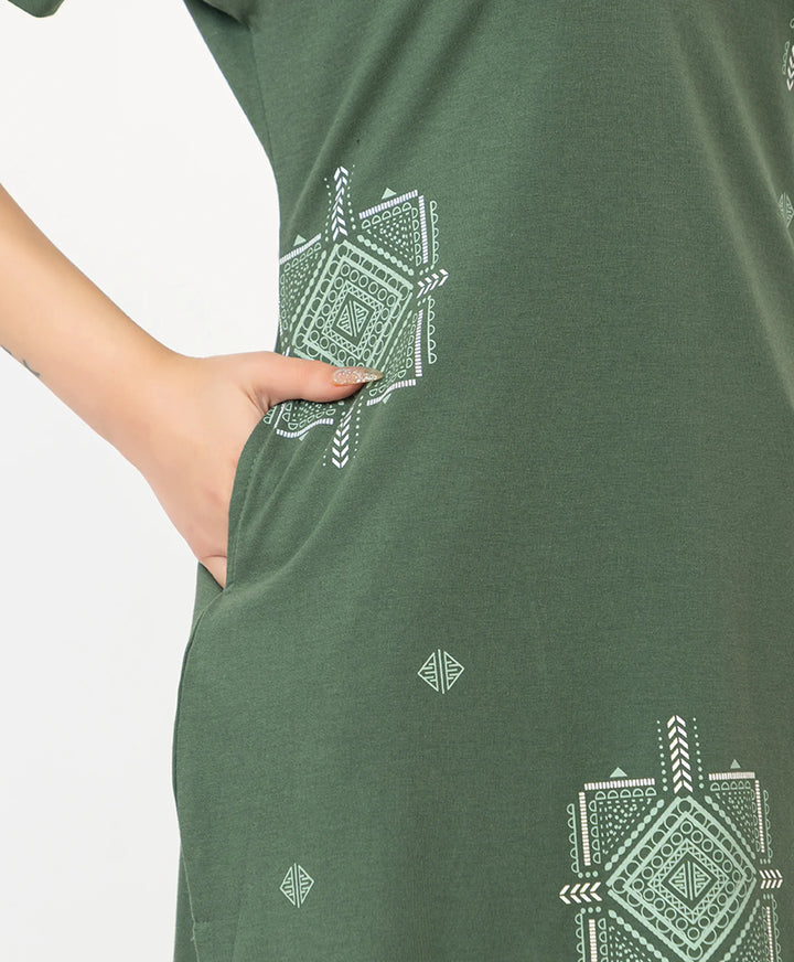 Printed Long Top
