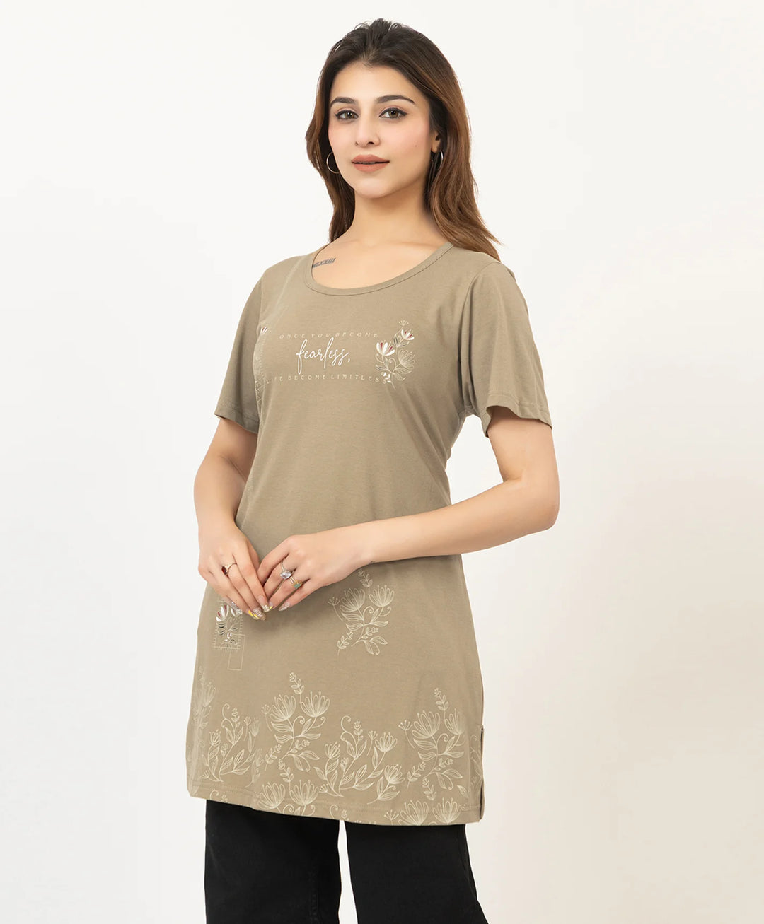 Printed Long Top