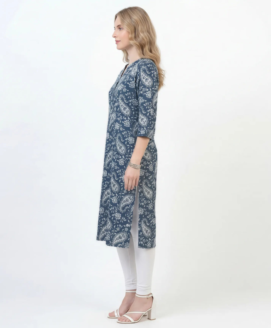 Artistic Print Straight Kurta
