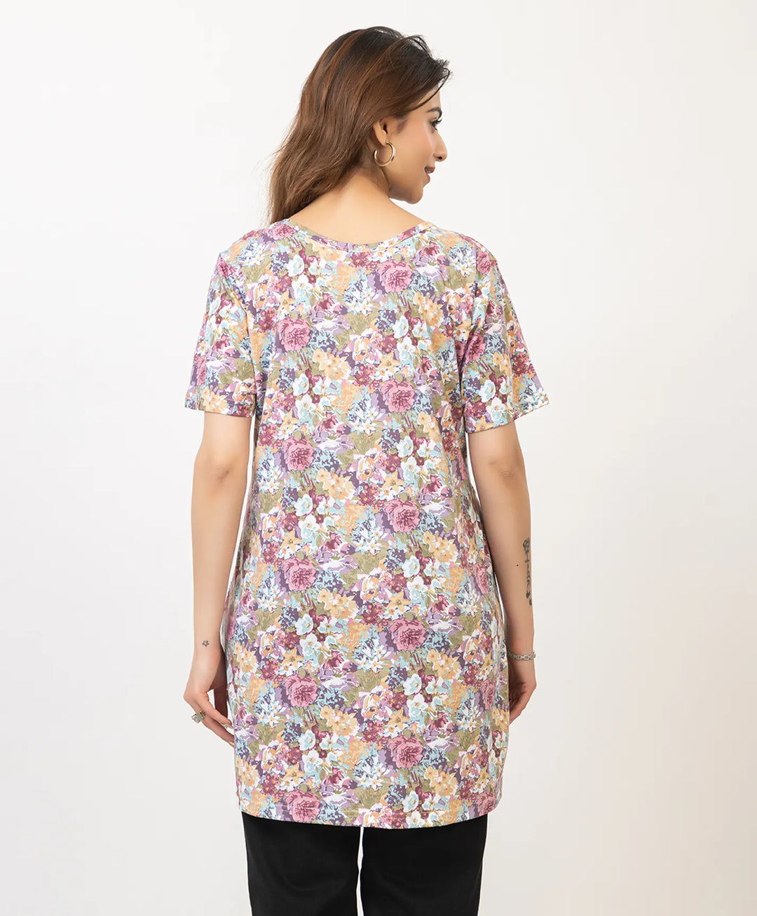 Charming Floral Everyday Long Top