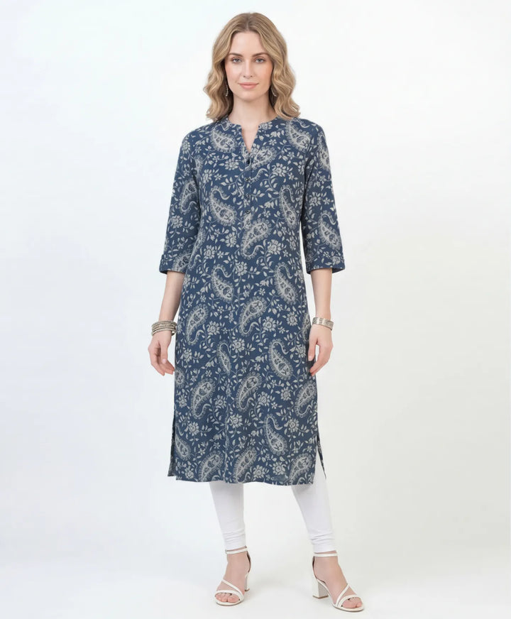 Artistic Print Straight Kurta
