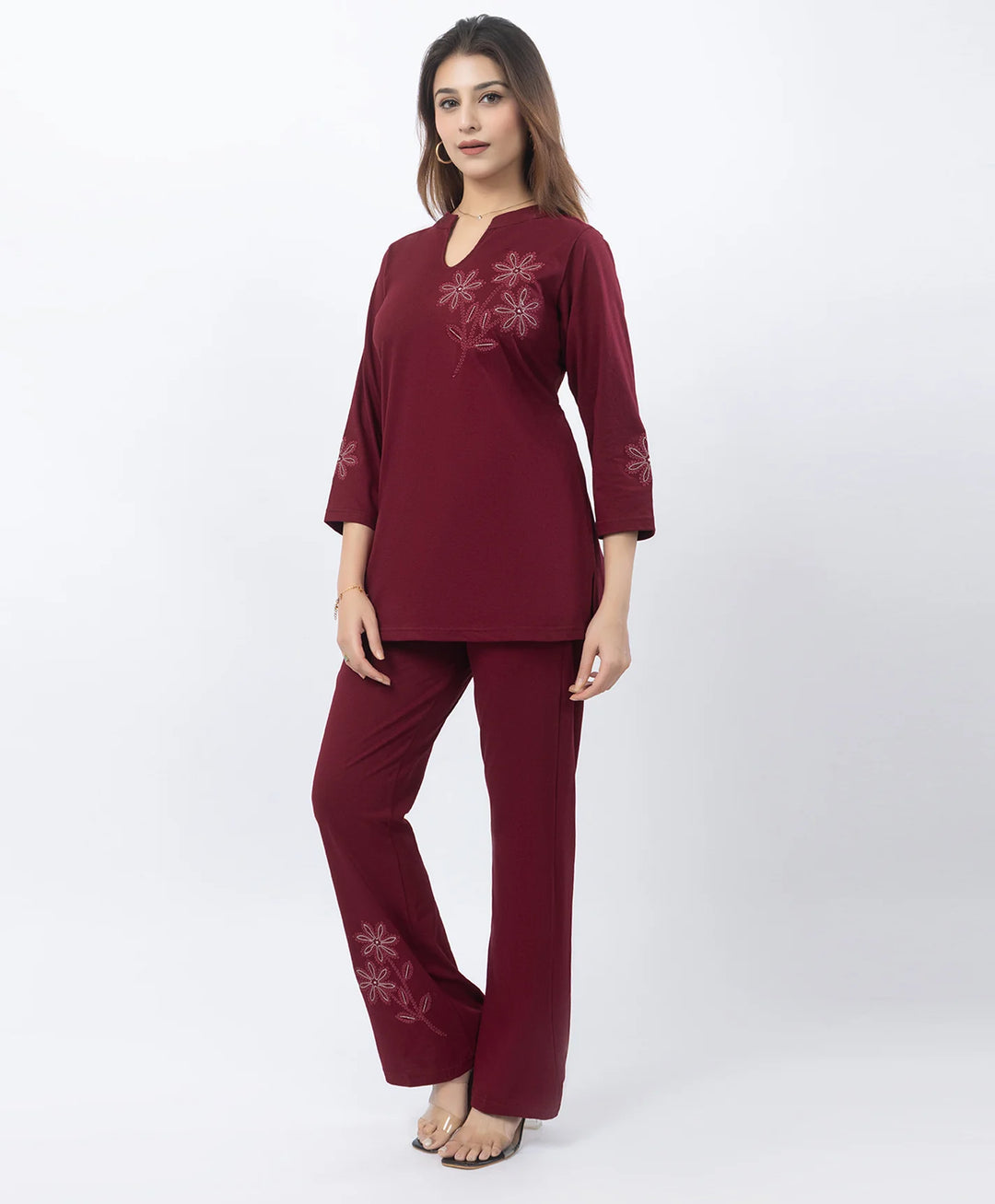 Pure Comfort Embroidered Co-Ord Set
